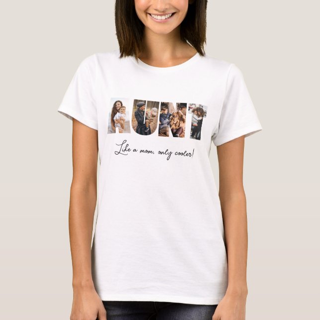 Camiseta Tía Collage de fotos T-Shirt (Anverso)