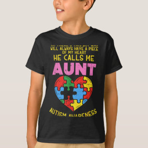 Camiseta Tía Conciencia del Autismo Chico Pedazo D