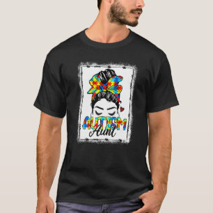 Camiseta Tía Conciencia del Autismo Rubio Pelo Despeinado A