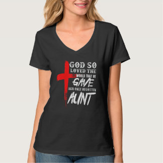 Camiseta Tía cristiana cruz bíblica Juan 316