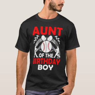 Camiseta Tía cumpleaños de béisbol Boy Family Baller b día 