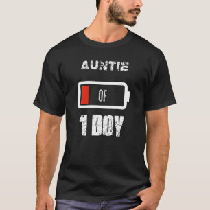 Camiseta Tía de 1 niño con batería baja Día de la madre