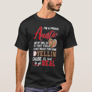 Camiseta Tía de béisbol orgullosa Familia de béisbol combin