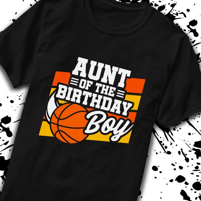 Camiseta Tía de Birthday Boy Baloncesto Cumpleaños (Subido por el creador)