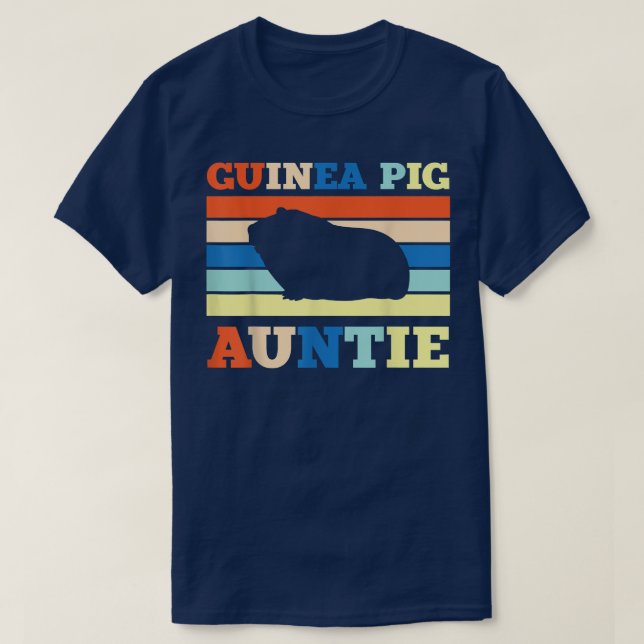 Camiseta Tía de cerdo guineana vestimenta vintage retro - N (Diseño del anverso)