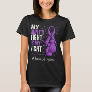 Camiseta Tía de Cinta Púrpura Colitis Ulcerativa Conciencia