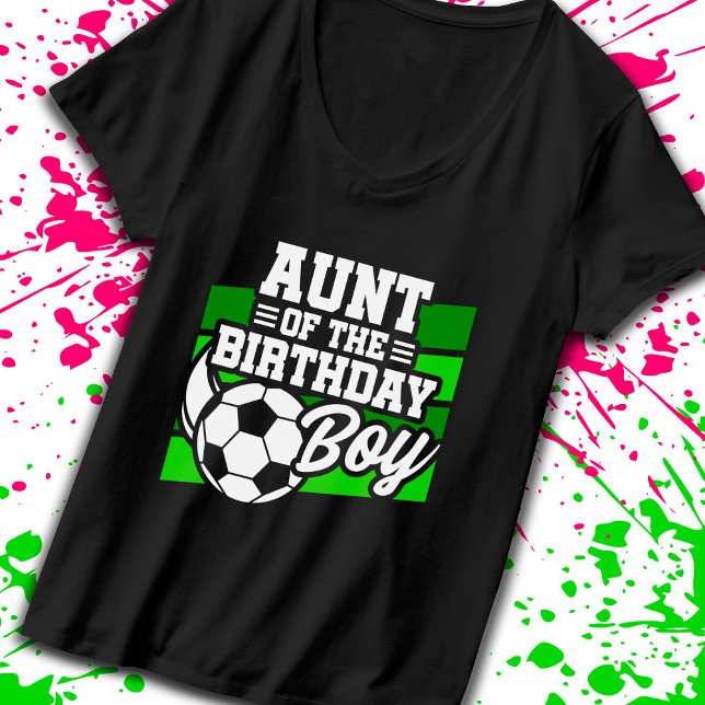Camiseta Tía de cumpleaños de fútbol - Cumpleaños de los ch (Subido por el creador)