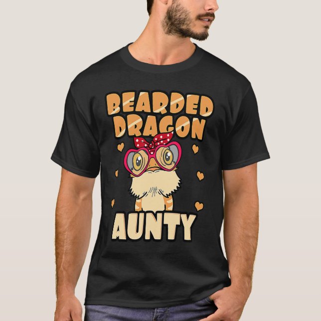 Camiseta Tía de Dragón con barba Tía de Reptile Pogona Liza (Anverso)