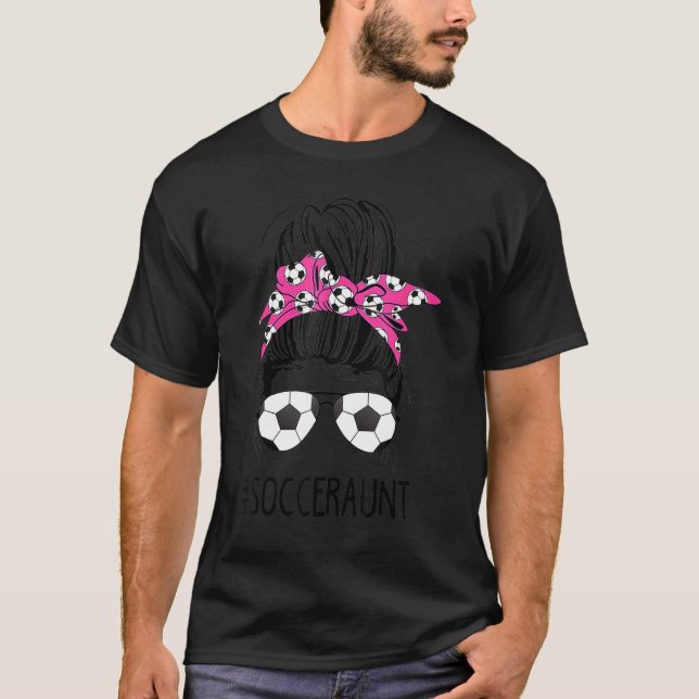 Camiseta Tía de fútbol vida desordenada pelo de pan gafas d (Anverso)