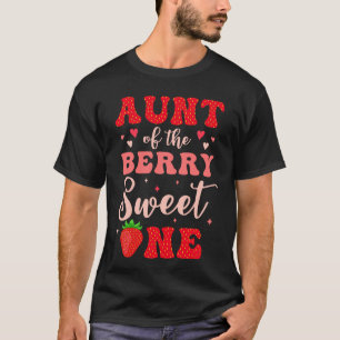 Camiseta Tía De La Berry Sweet One Strawberry 1er cumpleaño