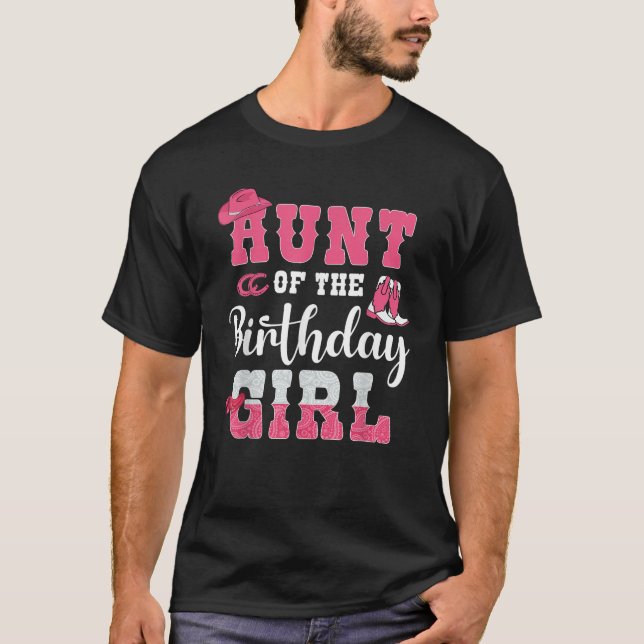 Camiseta Tía de la Chica de cumpleaños Nova Occidental tema (Anverso)