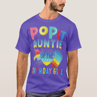 Camiseta tía de la Chica de cumpleaños pop it Unicorn Birth