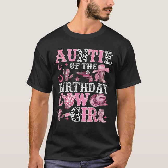 Camiseta Tía De La Chica De Vaca De Cumpleaños Chica De Vac (Anverso)