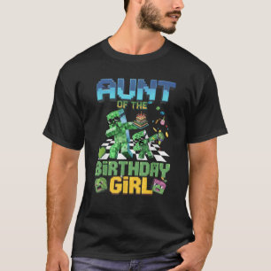 Camiseta Tía de la Cumpleañera Divertido Juego de Video Pix