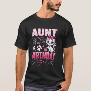Camiseta Tía De La Cumpleañera Gata Gatito Familia Coincide