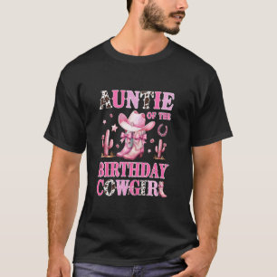 Camiseta Tía De La Cumpleañera Vaquera Fiesta De Rodeo Cump