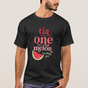 Camiseta Tia De La De Una Chica De Cumpleaños De Melón