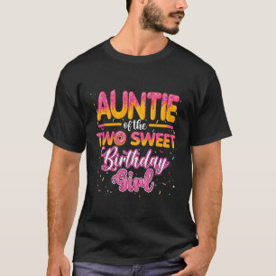 Camiseta Tía De La Dulce Chica De Cumpleaños Donut 2nd Bi