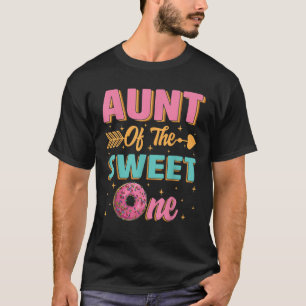Camiseta Tía De La Dulce Un Donut Primer Chica De Cumpleaño
