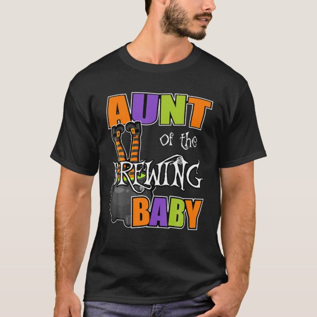 Camiseta Tía De La Elaboración De Bebés Tema De Halloween B (Anverso)