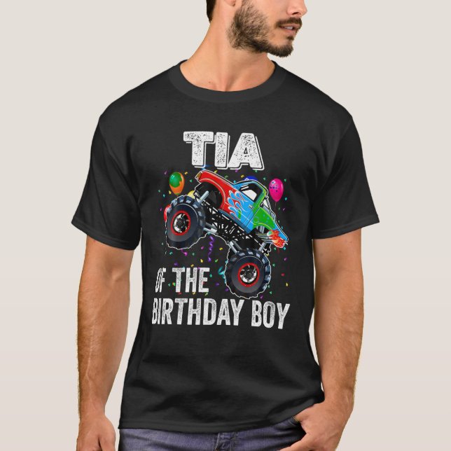 Camiseta Tía de la fama de cumpleaños del niño monstruo del (Anverso)
