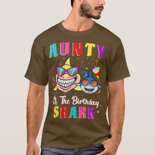 Camiseta Tía De La Familia De Cumpleaños De Los Tiburones Q