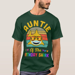Camiseta Tía De La Familia Del Cumpleaños De Los Tiburones