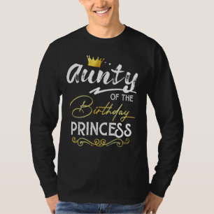 Camiseta Tía De La Familia Fiesta Chica Princesa De Cumplea