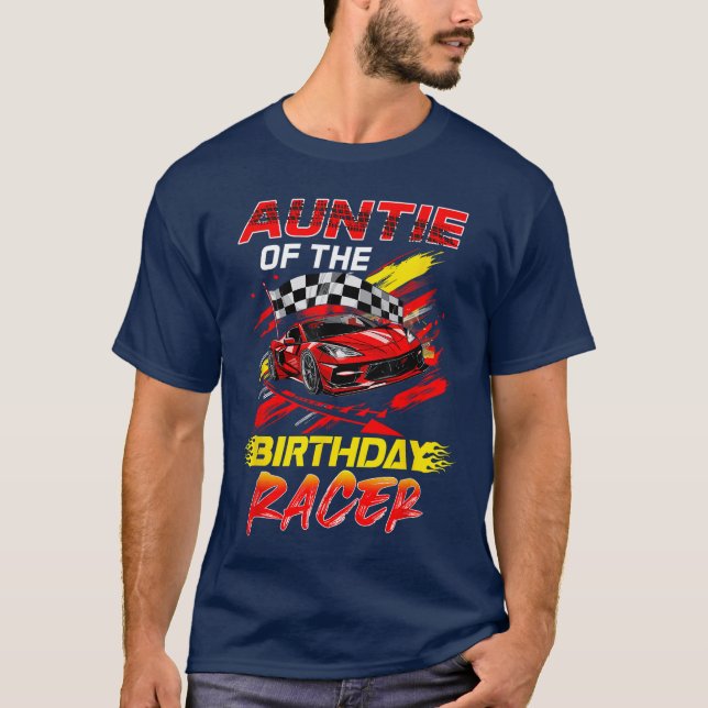 Camiseta Tía De La Familia Fiesta De Raza De Cumpleaños (Anverso)
