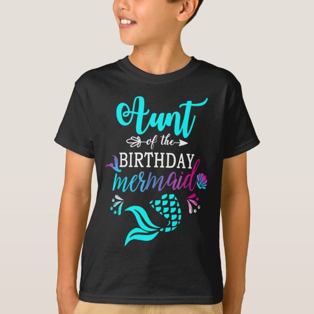 Camiseta Tía De La Familia Que Coincide Con La Sirena De Cu (Anverso)