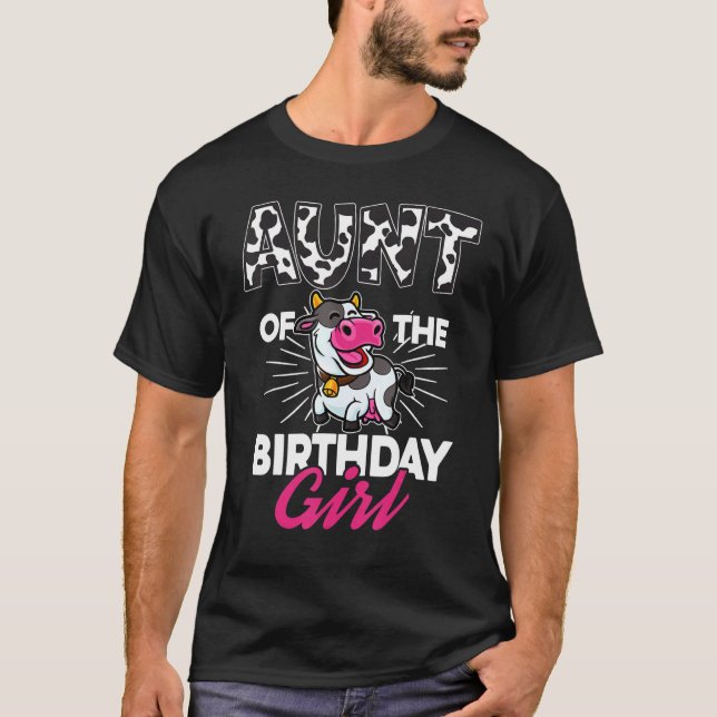 Camiseta Tía de la granja familiar de vacas Chicas de cumpl (Anverso)