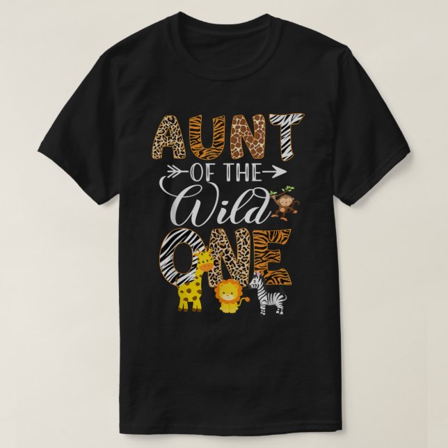 Camiseta Tía de la jungla salvaje de Safari Aniversario de  (Diseño del anverso)