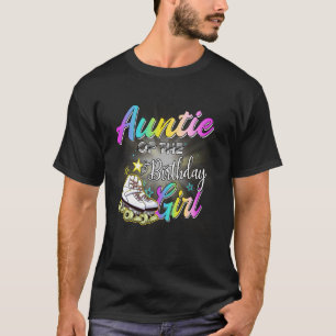 Camiseta Tía de la niña cumpleañera patinadora sobre ruedas