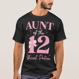 Camiseta Tía de la niña de 12 años cumpleaños oficial pre-a