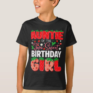 Camiseta Tía de la niña de 2 años de cumpleaños dulce