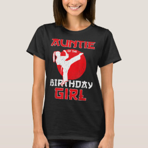 Camiseta Tía de la niña de cumpleaños de karate taekwondo