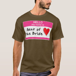Camiseta Tía de la Novia Divertida Fiesta Bridal Damas de H