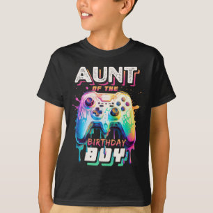 Camiseta Tía De La Pareja De Video Familiar De Cumpleaños