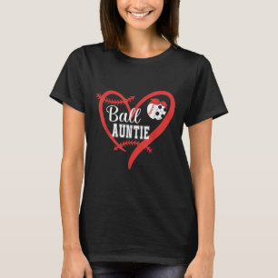 Camiseta Tía de la pelota de béisbol fútbol jugador corazón