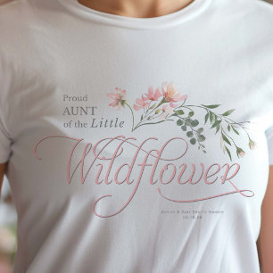 Camiseta Tía de la pequeña niña de flores silvestres