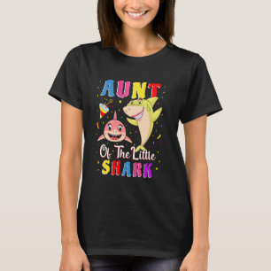 Camiseta Tía De La Pequeña Tía De Tiburón Niece Shark Birth