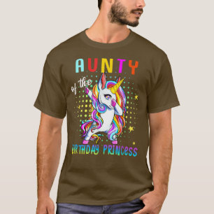 Camiseta Tía de la princesa de cumpleaños, Chica Dabbing Un