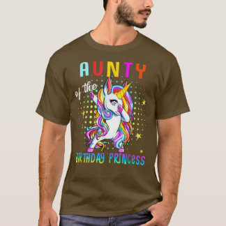 Camiseta Tía de la princesa de cumpleaños, Chica Dabbing Un