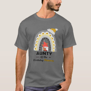 Camiseta Tía De La Princesa De Cumpleaños Graciosa Tía Gnom