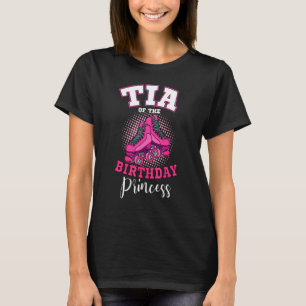 Camiseta Tia De La Princesa De Cumpleaños Patinaje Patinaje