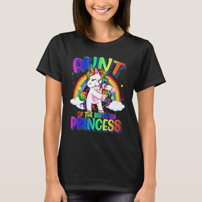 Camiseta Tía De La Princesa De Cumpleaños Que Perdió Unicor (Anverso)