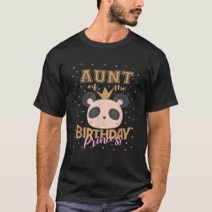 Camiseta Tía De La Princesa Nacida Chica Panda Parte