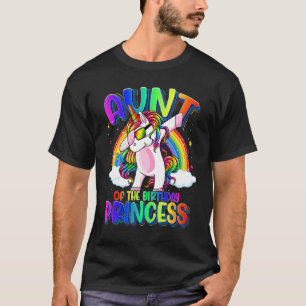 Camiseta Tía De La Princesa Nacida Dabbing Unicorn Chica