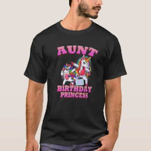 Camiseta Tía De La Princesa Nacida Dabbing Unicorn Chica