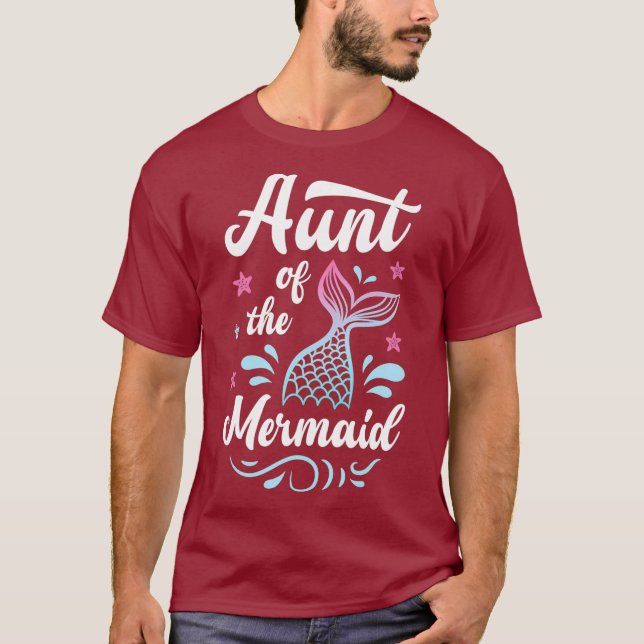 Camiseta Tía De La Sirena Regalos De Cumpleaños Familias (Anverso)